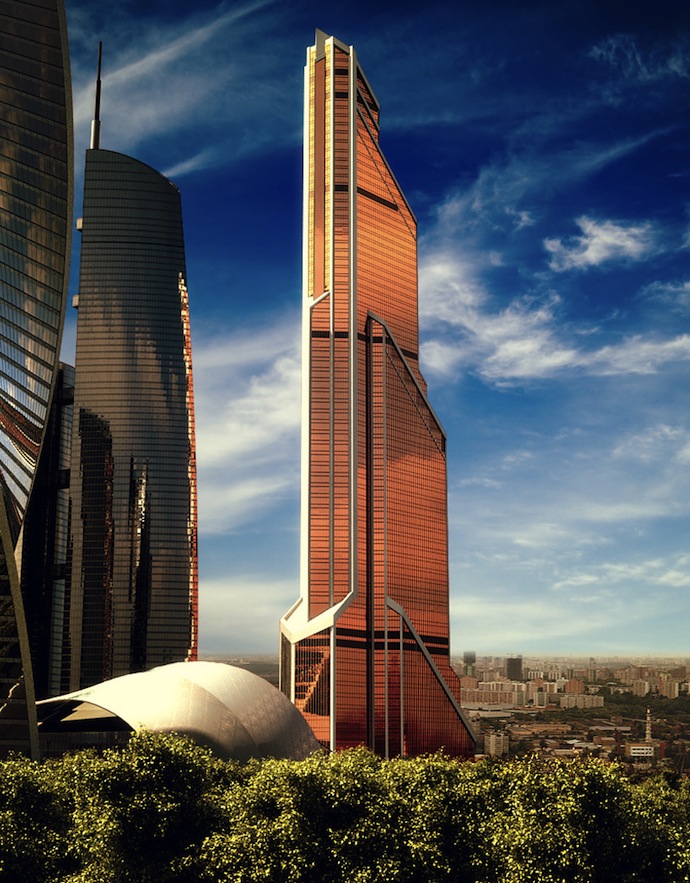 Незабаром на території Москва-Сіті з'явиться ще одна висотна вежа - Oко,   презентація проекту   якої відбулася близько місяця тому